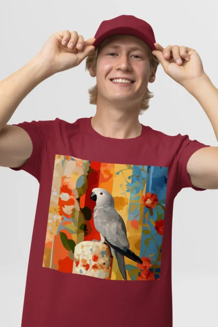 T-shirt AFRICAN GREY PARROT (#004) – Image 9