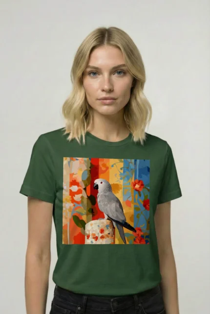 T-shirt AFRICAN GREY PARROT (#004) – Image 12