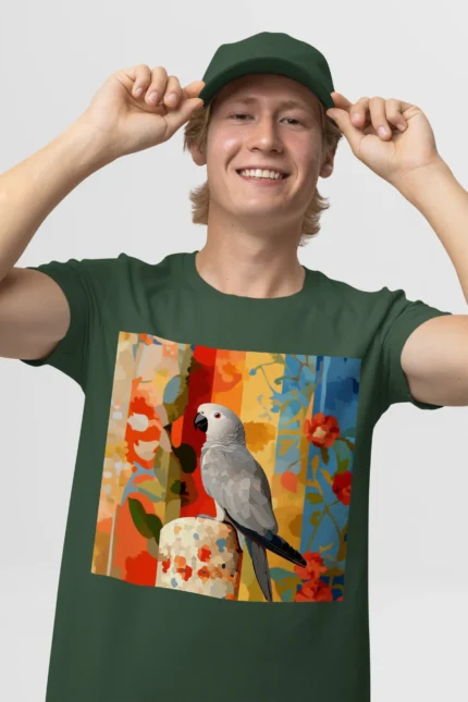T-shirt AFRICAN GREY PARROT (#004) – Image 14