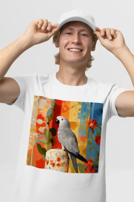 T-shirt AFRICAN GREY PARROT (#004) – Image 29