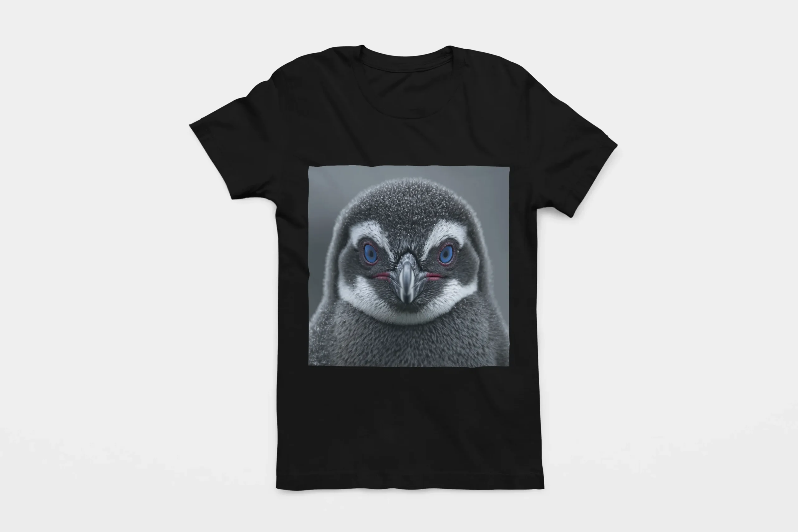 004-PENGUIN-BLACK-FLAT T-shirt PENGUIN (#004) – Image 1