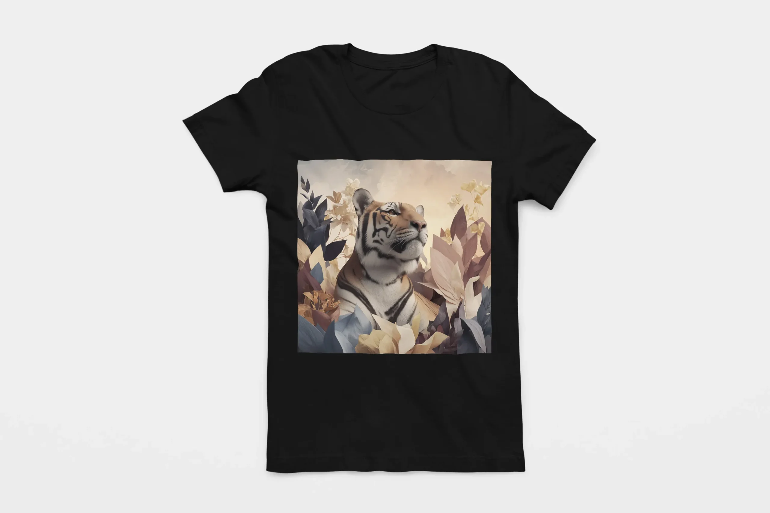 005-TIGER-BLACK-FLAT T-shirt TIGER (#005) – Image 1