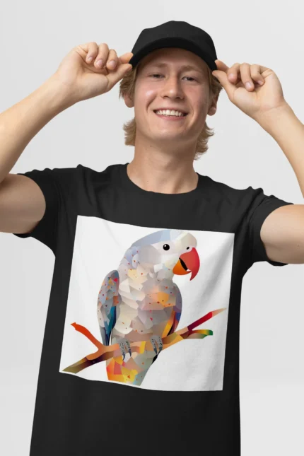 T-shirt AFRICAN GREY PARROT (#006) – Image 4