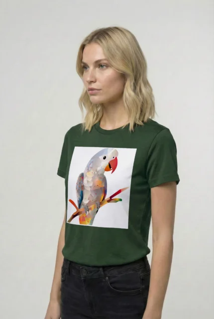 T-shirt AFRICAN GREY PARROT (#006) – Image 13
