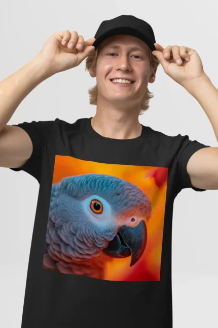 T-shirt AFRICAN GREY PARROT (#007) – Image 4