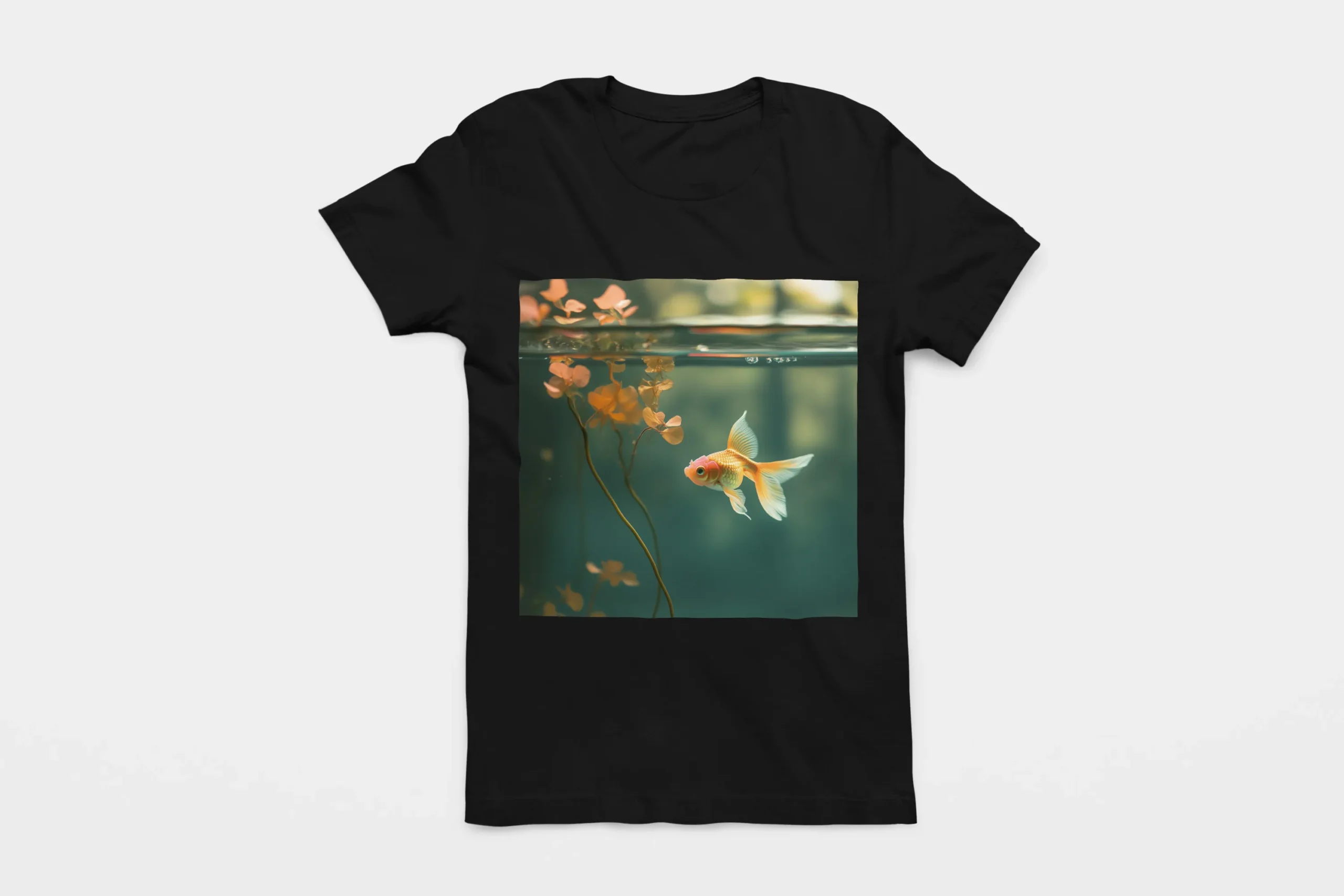 007-GOLDFISH-BLACK-FLAT T-shirt GOLDFISH (#007) – Image 1