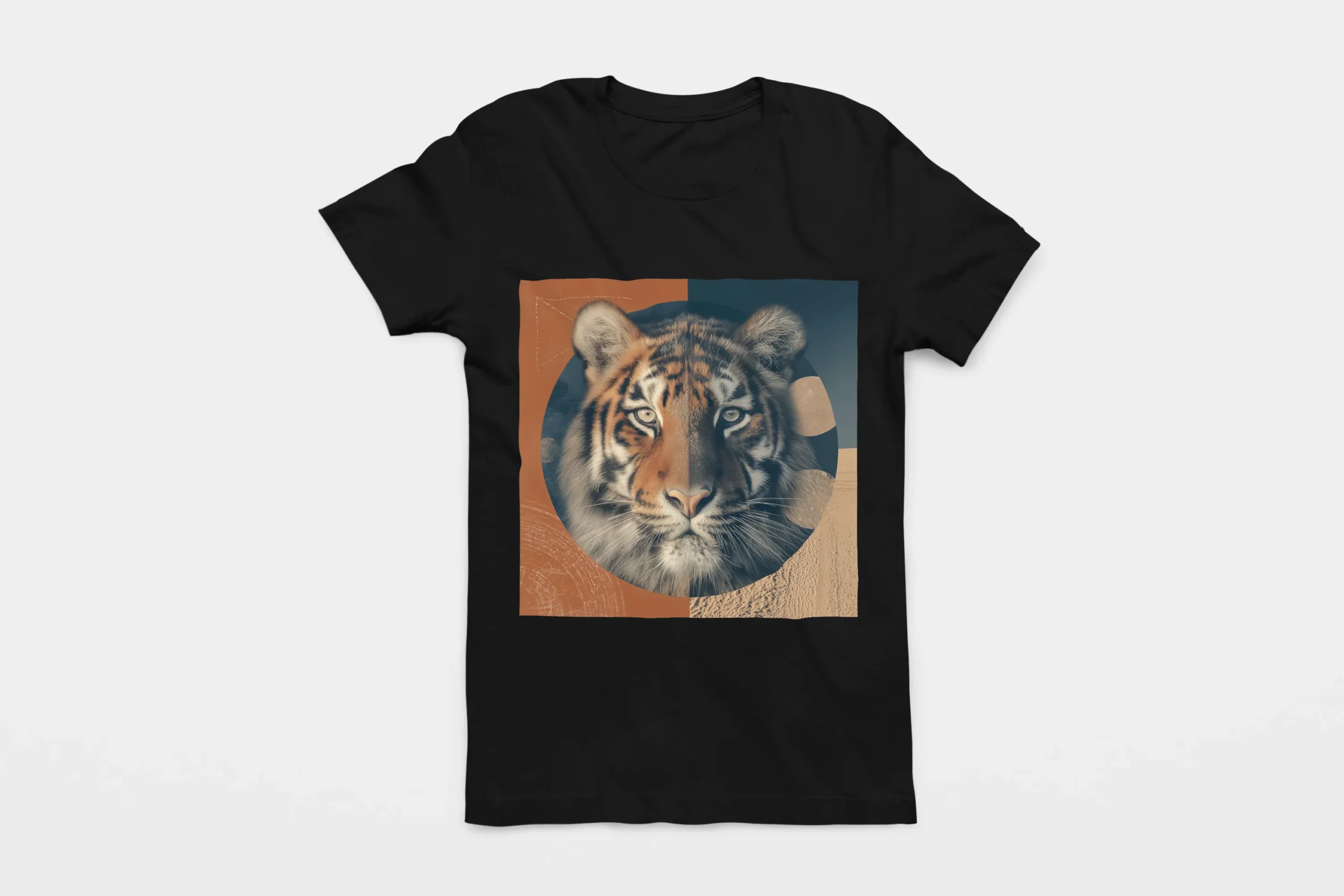 007-TIGER-BLACK-FLAT T-shirt TIGER (#007) – Image 1