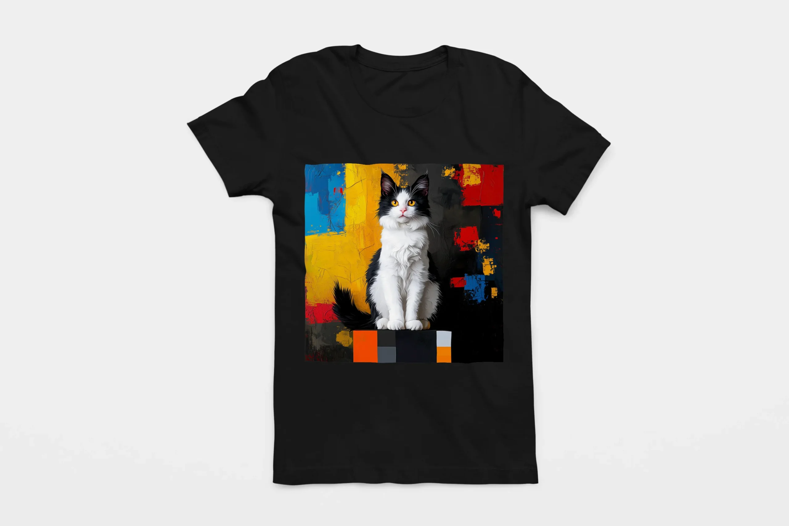 008-MAINE-COON-BLACK-FLAT T-shirt MAINE COON (#008) – Image 1