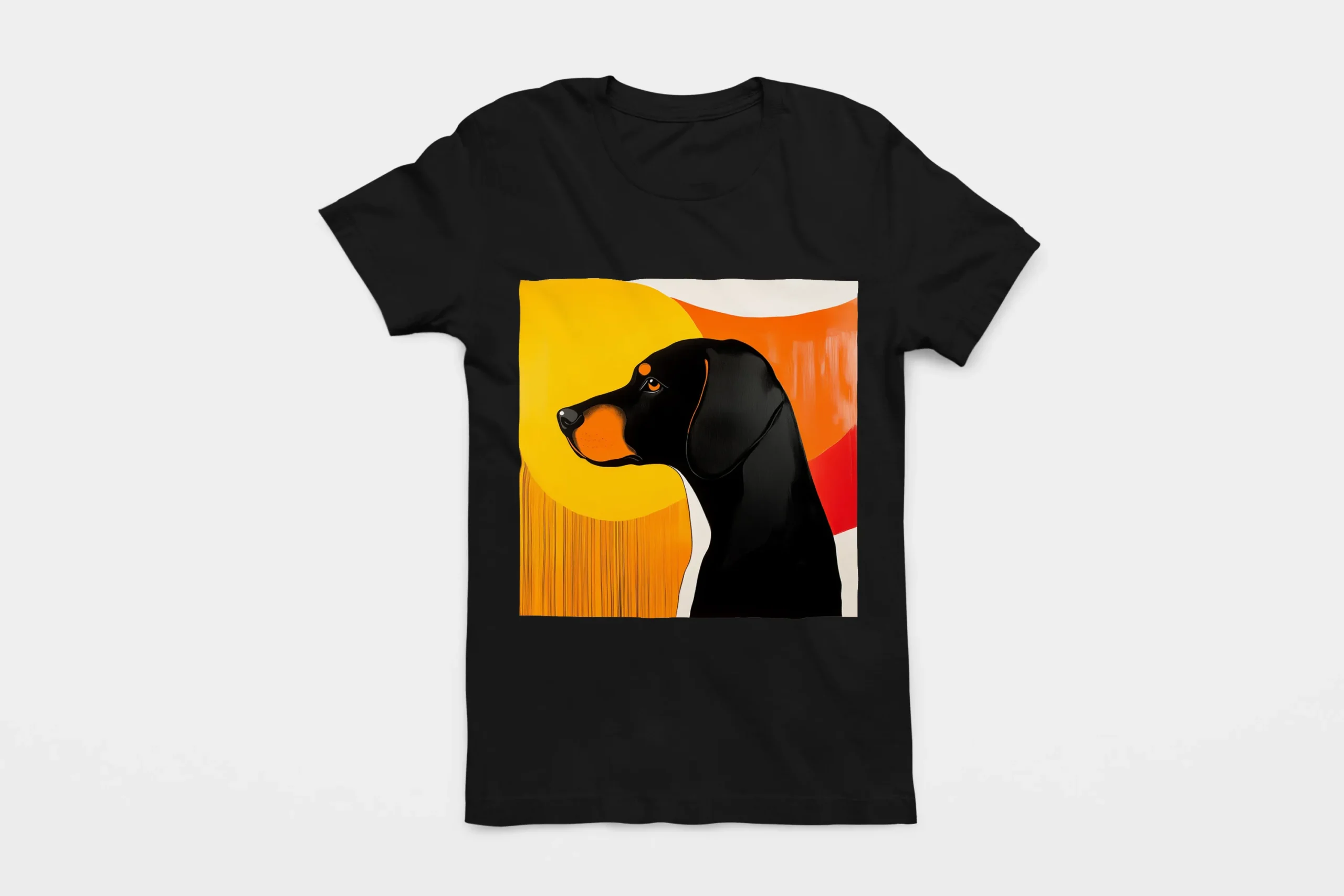 009-ROTTWEILER-BLACK-FLAT T-shirt ROTTWEILER (#009) – Image 1