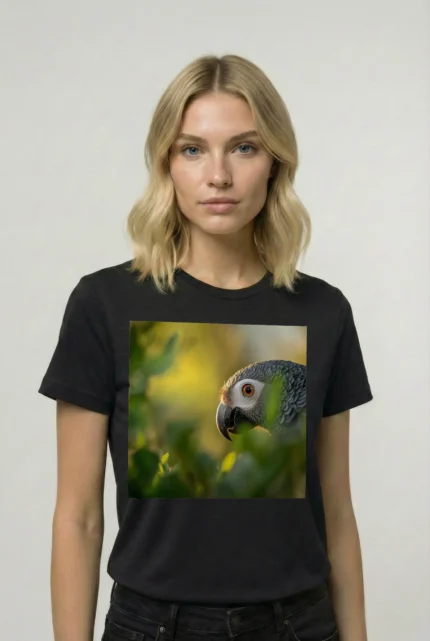 T-shirt AFRICAN GREY PARROT (#010) – Image 2