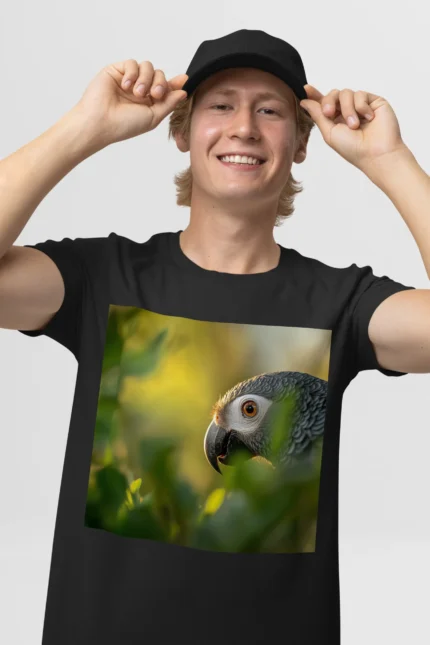 T-shirt AFRICAN GREY PARROT (#010) – Image 4