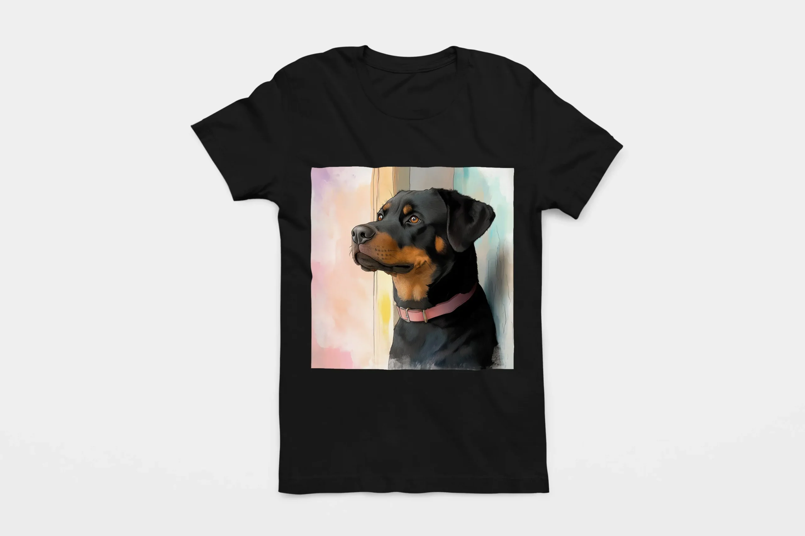 010-ROTTWEILER-BLACK-FLAT T-shirt ROTTWEILER (#010) – Image 1