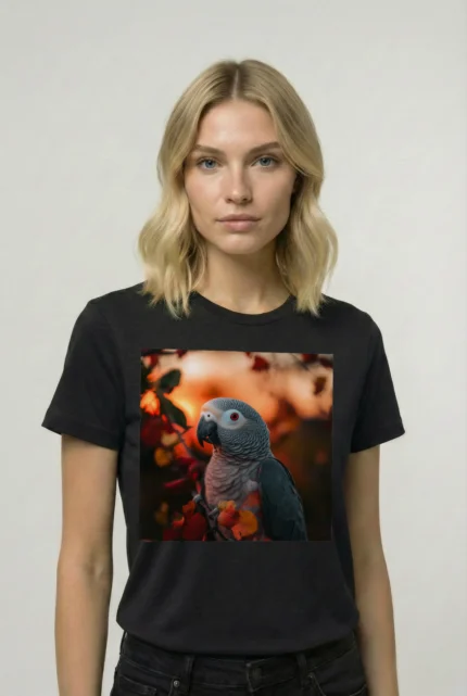 T-shirt AFRICAN GREY PARROT (#011) – Image 2