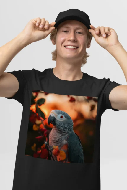 T-shirt AFRICAN GREY PARROT (#011) – Image 4