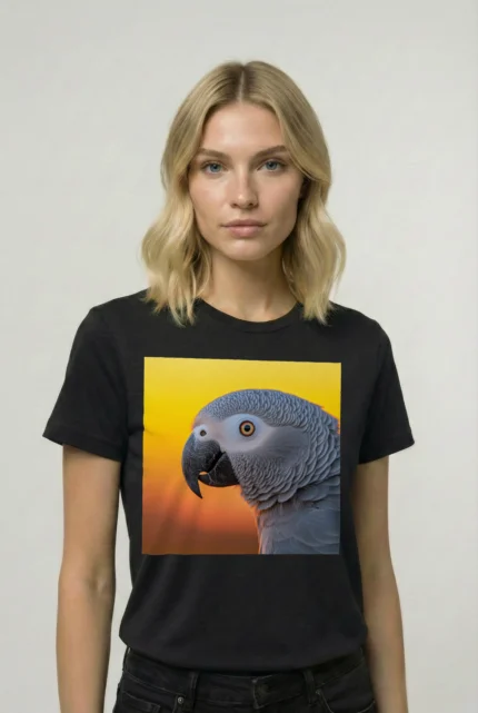T-shirt AFRICAN GREY PARROT (#012) – Image 2