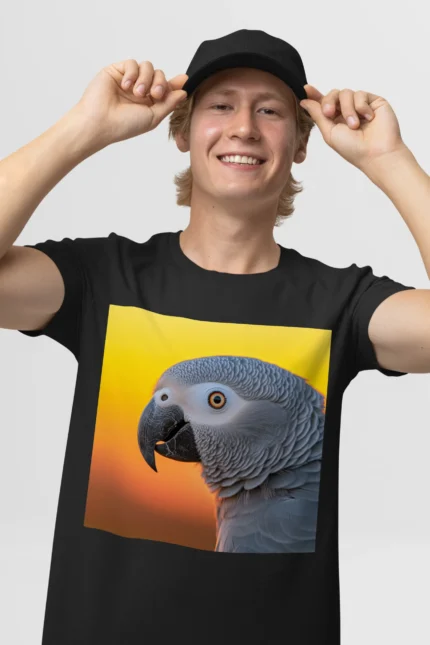 T-shirt AFRICAN GREY PARROT (#012) – Image 4