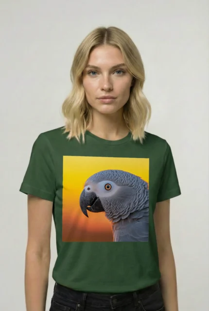 T-shirt AFRICAN GREY PARROT (#012) – Image 12