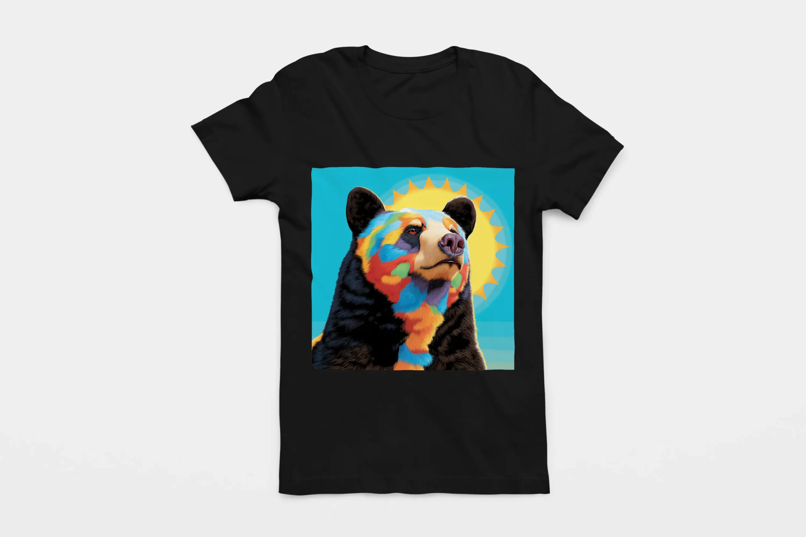 012-BEAR-BLACK-FLAT T-shirt BEAR (#012) – Image 1