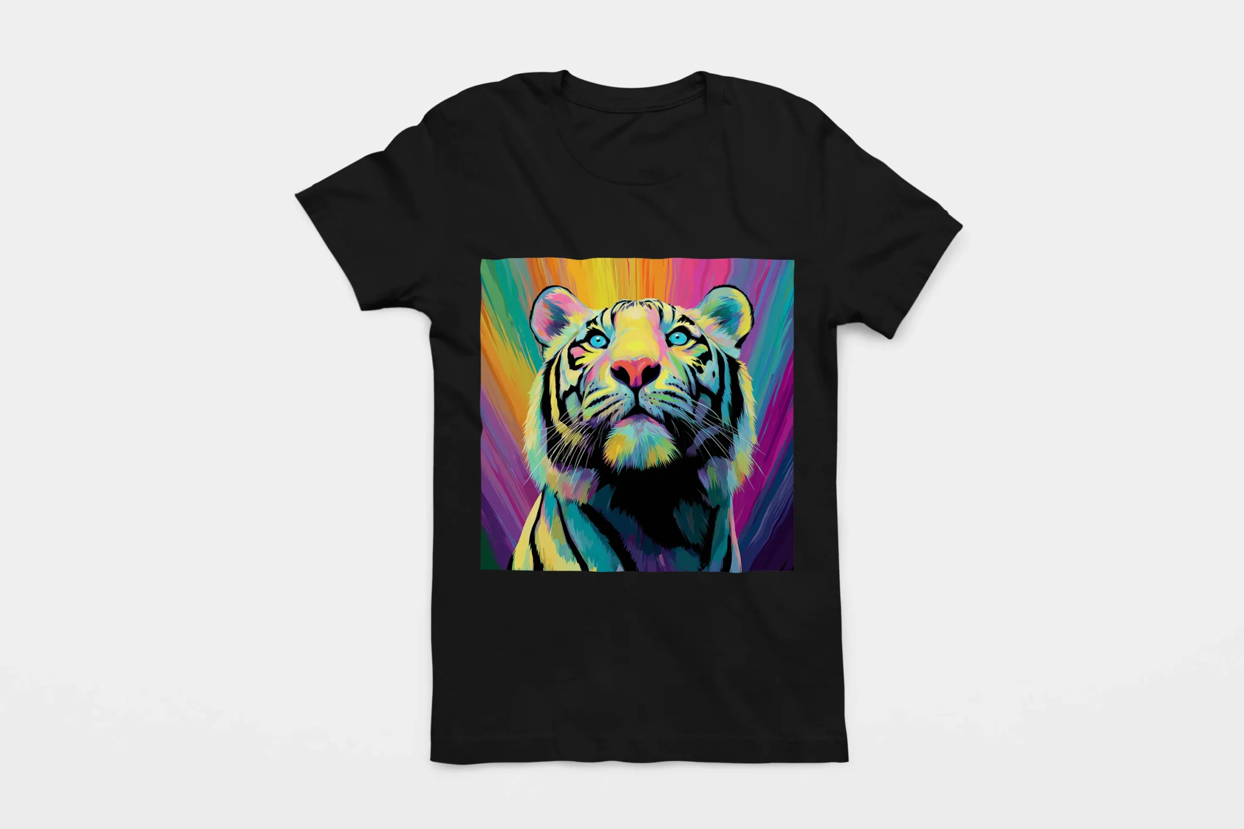 017-TIGER-BLACK-FLAT T-shirt TIGER (#017) – Image 1
