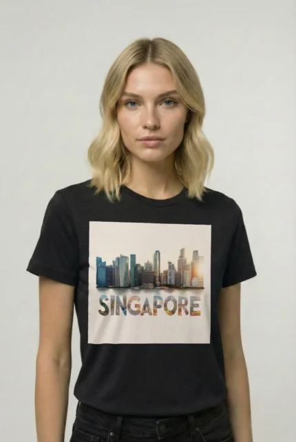 T-shirt SINGAPOUR (#020) – Image 2