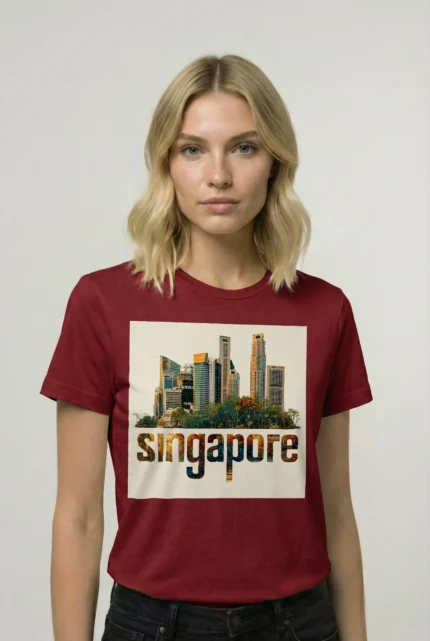 T-shirt SINGAPOUR (#022) – Image 7
