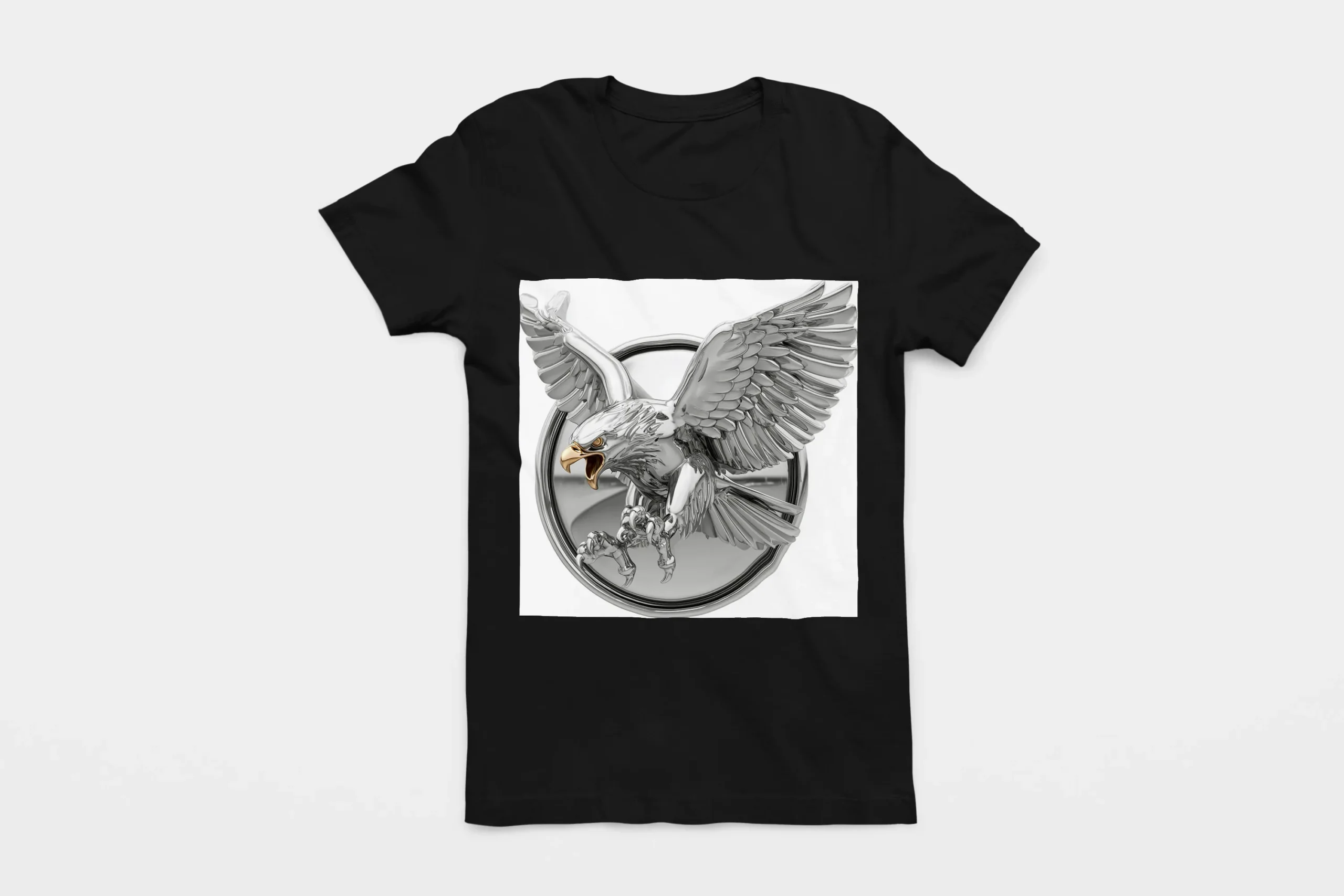 027-EAGLE-BLACK-FLAT T-shirt EAGLE (#027) – Image 1