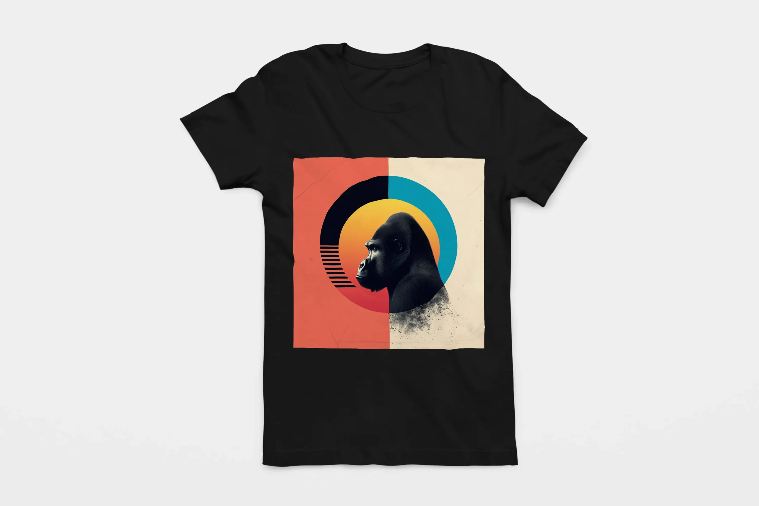 060-GORILLA-BLACK-FLAT T-shirt GORILLA (#060) – Image 1